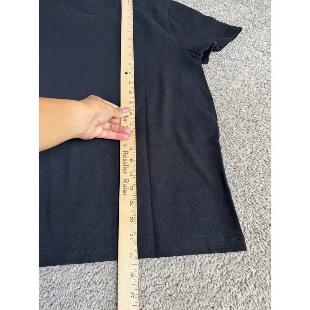 Champion Shirt Mens L Black Script Logo Graphic Crew Neck Cotton Jersey - Picture 5 of 9
